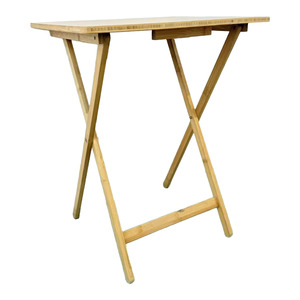 Bamboo Folding Table 48x38x60cm Foldable Computer <b>Desk</b> <b>Study</b> Table Indoor Use - Product Image 2