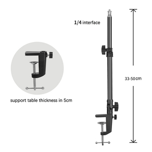 Giá Đỡ Để Bàn Giá Đỡ Kẹp Chữ C Để Bàn 33-50Cm Giá Đỡ Đèn Nhôm Để Bàn Có Thể Điều Chỉnh Với Đầu Vít 1/4 Tiêu Chuẩn - Product Image 5