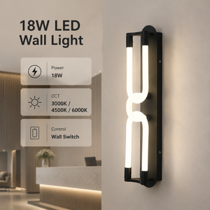 Applique murale LED décorative moderne en acrylique pour chambre, salon, couloir, hôtel, villa avec design à température de couleur sélectionnable - Product Image 3