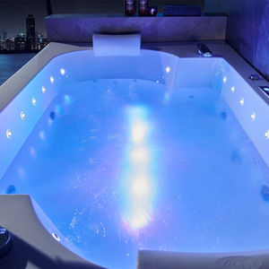 Bañera de Hidromasaje Moderna Independiente para Uso Familiar, Bañera de Hidromasaje con Masaje <span class=keywords><strong>Corporal</strong></span> Completo, Bañera de Hidromasaje con LED - Product Image 3