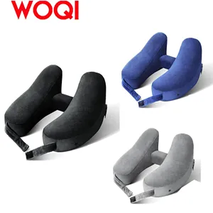 La almohada de cuello de viaje WOQI puede apoyar la cabeza, el cuello y la barbilla y la almohada de viaje inflable - Product Image 1