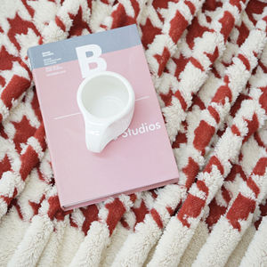 Manta polar de estilo clásico con patrón de pata de gallo, manta suave y acogedora para sofá, manta cálida de felpa difusa, rosa y roja - Product Image 4