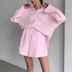 Nuevo <span class=keywords><strong>Conjunto</strong></span> de Pijama de Seda para Mujer 2024, <span class=keywords><strong>Conjunto</strong></span> de Dos Piezas de Ropa de Dormir con Kimono Japonés, Ropa de Estar Informal de Lujo - Product Image 2