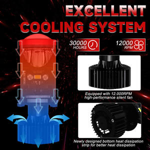 Sistemas de Iluminación Automotriz Y8, Faro LED Universal para Motocicleta y Automóvil, H4, Luz Alta/Baja, 12V, 120W, 12000LM, Láser - Product Image 6