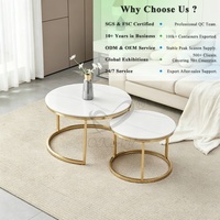 Table basse élégante et durable, respectueuse de l'environnement, pour salon, style minimaliste moderne, structure en fer forgé, plateau en céramique