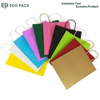 Sac en papier kraft brun écologique recyclé noir et blanc pour emporter des aliments, avec votre propre logo, pour les cadeaux et le shopping