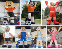 Modelo Inflable Personalizado de Jugador de Taekwondo y Fútbol, Personaje Gigante Inflable de Dibujos Animados para Eventos Deportivos