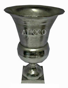 Florero de níquel de aluminio de estilo industrial para decoración de jardín Diseño de jarrón de piso - Product Image 1