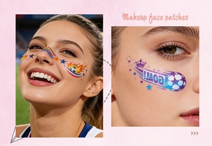 Pegatinas de <span class=keywords><strong>Tatuajes</strong></span> <span class=keywords><strong>Temporales</strong></span> Personalizables, Resistentes al Agua, Tatuaje de Pecas Faciales <span class=keywords><strong>para</strong></span> Fanáticos de Partidos de Fútbol - Product Image 6