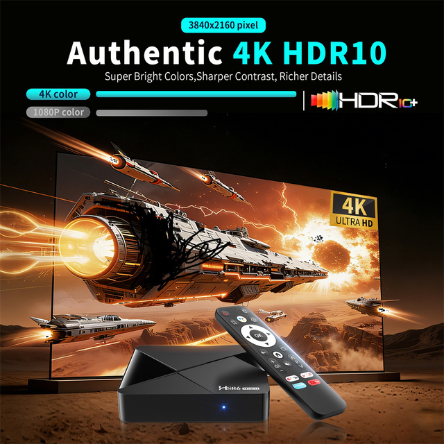 2026 Newly Set Top Box HS86 Mini 14 Mini14 Rockchip RK3518 2.4G/5G Dual Wifi6 Android 14 2GB 16GB TV Box Support Voice Remote