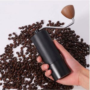 Al-Alloy Body 420 Stainless Steel Burr Homeuse Espresso <b>Mini</b> Small Hand Mill Portable Manual Coffee <b>Grinder</b> with Walnut Knob - Product Image 6