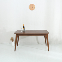 Ensemble de table à manger en bois massif pour 4 à 6 personnes, mobilier de restaurant personnalisé, fabrication OEM, ensemble moderne pour cuisine et salle à manger
