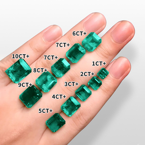 Pierre Précieuse de Synthèse Taille Asscher Émeraude de Laboratoire Certificat GRC Prix par Carat de l'Émeraude de Colombie - Product Image 5