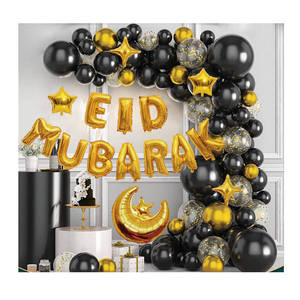 Sfondo di palloncini Eid Mubarak verde 2025 decorazioni per feste islamiche <span class=keywords><strong>con</strong></span> <span class=keywords><strong>mezzaluna</strong></span> e stelle, Kit di celebrazione Eid Al-Adha - Product Image 6