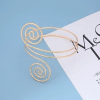 7 styles de bracelets de bras tendance, ajustables, creux, style punk, multicouches, manchettes de bras, bracelets rigides, armlets