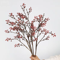 Petit bouquet de fruits fait à la main décor de salle de mariage lustre de branche de saule artificiel simulé avec des fleurs pour la décoration intérieure