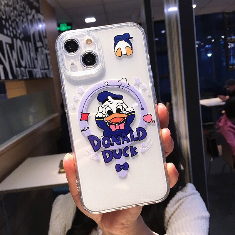 Pato azul transparente