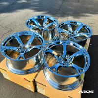 Velg Forged NJQS Terlaris Nismo V1 Rims MainforGED Silver Chrome Maining Aluminium Alloy Spokes untuk Nissan 350z 370z G37