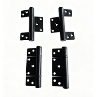 Quincaillerie de porte coulissante pliante à double charnière en acier inoxydable 304, finition noir mat brossé, fixation 7 trous, acceptation OEM, directement de l'usine