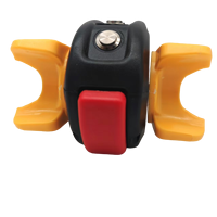 Poignée de commande pour chariot élévateur avec boutons de descente et de klaxon, double déclencheur jaune avant/arrière, interrupteur d'arrêt d'urgence