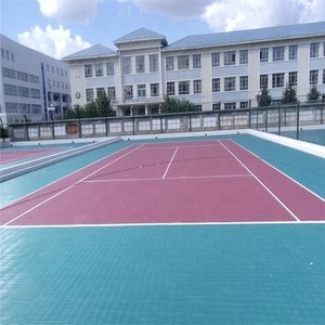 Revêtement de sol sportif modulaire approuvé par l'ITF pour les compétitions scolaires et les clubs, dalles de sol pour terrains de tennis - Product Image 2