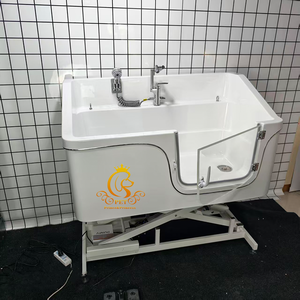 Baignoire pour <span class=keywords><strong>chien</strong></span> en acrylique durable EUR PET, facile à nettoyer, avec levage électrique, nouvelle baignoire pour animaux de compagnie en bois, grande taille - Product Image 3