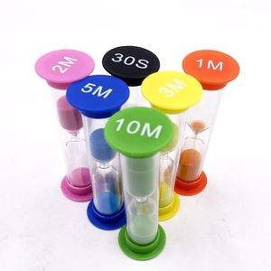 Minuterie de sable <span class=keywords><strong>sablier</strong></span> coloré <span class=keywords><strong>sablier</strong></span> horloge de sable ensemble de minuteries 30sec 1min 2mins 3mins 5mins 10mins pour enfants cadeau de noël - Product Image 2