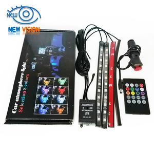 Luz Ambiental LED para Auto <span class=keywords><strong>con</strong></span> USB, <span class=keywords><strong>Luces</strong></span> <span class=keywords><strong>de</strong></span> Neón, Retroiluminación, Control por Música a través <span class=keywords><strong>de</strong></span> Aplicación, RGB, Luz Decorativa Interior para Auto - Product Image 4