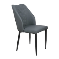 Chaise de salle à manger de luxe nordique, chaise en cuir minimaliste italienne moderne pour usage domestique, tabouret de restaurant d'hôtel avec dossier