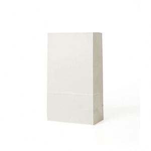 Sacs en papier kraft personnalisés, imprimés, recyclés, blancs, pour la restauration à emporter, sans poignées, avec votre propre logo - Product Image 1