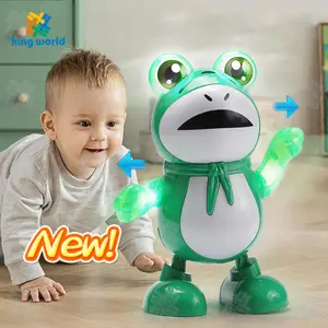 2024 New Arrivals Educational Toy Electric Cancing Frog Music Light Sway Baby Toys Frog Electric Frog Baby Toy