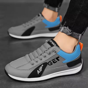 Forrest Gump Men's Four Seasons Lace-up Sporty Casual Driving <b>Shoes</b> Breathable <b>Waterproof</b> Mesh Elastic Band White Soft Bottom - Product Image 2