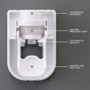 Automatic <b>Toothpaste</b> Dispenser Squeezer Wall Mount <b>Toothbrush</b> Squeezer <b>Holder</b> Rack Bathroom Accessories Set - Product Image 3