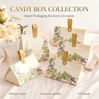 Nouvelle boîte à bonbons européenne pour mariage, boîte cadeau en papier de qualité supérieure, vente en gros