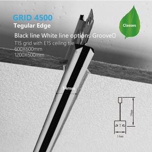 Rejilla en T para sistema de techo caído Corredor Marco de techo <span class=keywords><strong>Quilla</strong></span> Barra suspendida con azulejos para tablero de techo acústico - Product Image 5