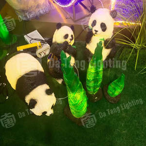 Enchanting Panda Motif Lights Create Whimsical Park Atmosphere For Festivals And Landscapes - Product Image 3