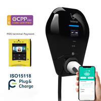 Estación de Carga para Vehículos Eléctricos OCPP 2.0.1 ISO15118 Plug and Charge DLB de 22kW, Pila de Carga Pública de CA para Vehículos Eléctricos con RFID