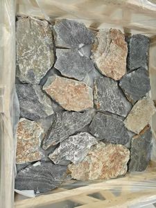Revêtement mural extérieur en pierre naturelle, pierre bruite aléatoire, ardoise rouilleuse pour revêtement de façade intérieur et extérieur - Product Image 1