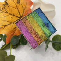 Palette de fards à paupières métalliques lumineux arc-en-ciel, fabricants de cosmétiques OEM, palette de maquillage pour les yeux scintillante longue durée
