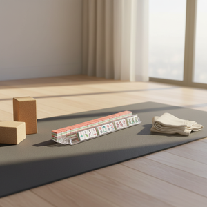 Set di Mahjong Americano in Acrilico Rosa e Arancione Stile <span class=keywords><strong>Sura</strong></span> con Motivo a Cavallo - Product Image 3