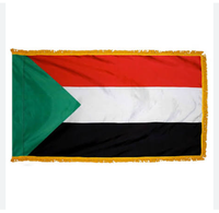 Drapeau de la Mauritanie personnalisé de haute qualité, bannière 3x5 pieds pour affichage intérieur et extérieur, pompon décoratif doré le plus vendu