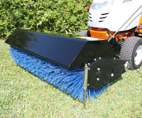 Brosse rotative robuste pour tracteur de pelouse, balayeuse puissante 11 kW 205 kg pour neige, feuilles, gravier, sable, allées et pâturages