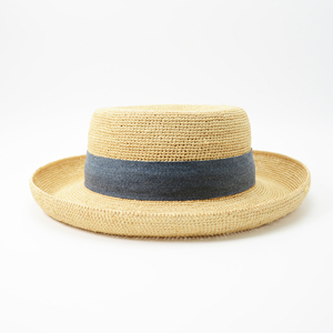 Lấy cảm hứng từ thời trang người lớn 'raffia rơm boater Mũ vẽ tay kiểm tra thiết kế với kỹ thuật dệt du lịch ngoài trời sử dụng bình thường - Product Image 5