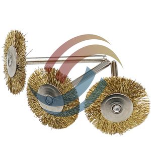 <span class=keywords><strong>Mini</strong></span> outil rotatif en cuivre à tige de 3mm, fil d'acier, <span class=keywords><strong>perceuse</strong></span> <span class=keywords><strong>Dremel</strong></span>, meule de polissage, brosse en forme de T Accessoires OEM MERACLY KC0893 - Product Image 2