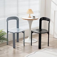 Chaise de Repas de Style Nordique en Bois Massif, Dossier Coloré, pour Maison, Café ou Salon, Modèle Rey
