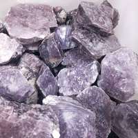 Pietre preziose naturali di massima viola lepidolite grezzo fetta campione cluster cristalli pietre curative per fengshui