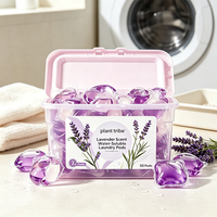 Butiran Cuci Pakaian Larut Air Aroma Lavender Tahan Lama Kapsul Cuci Pakaian Bersih Mendalam