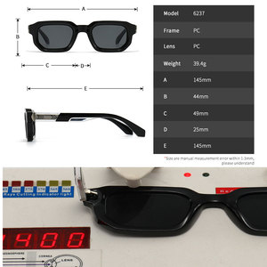 Custom Logo 2026 Vintage <b>Men</b> Women Narrow Punk Sun Glasses UV400 Small Frame <b>Square</b> <b>Sunglasses</b> - Product Image 6