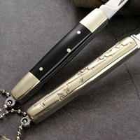 Couteau porte-clés exquis en acier inoxydable pour l'extérieur Mini couteau pliant Portable couteaux à fruits de poche pendentif