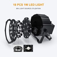 Équipement d'éclairage de scène professionnel 18W RGB Wash LED Uplights Par lumière 8 canaux DMX 512 IP65 effet stroboscopique